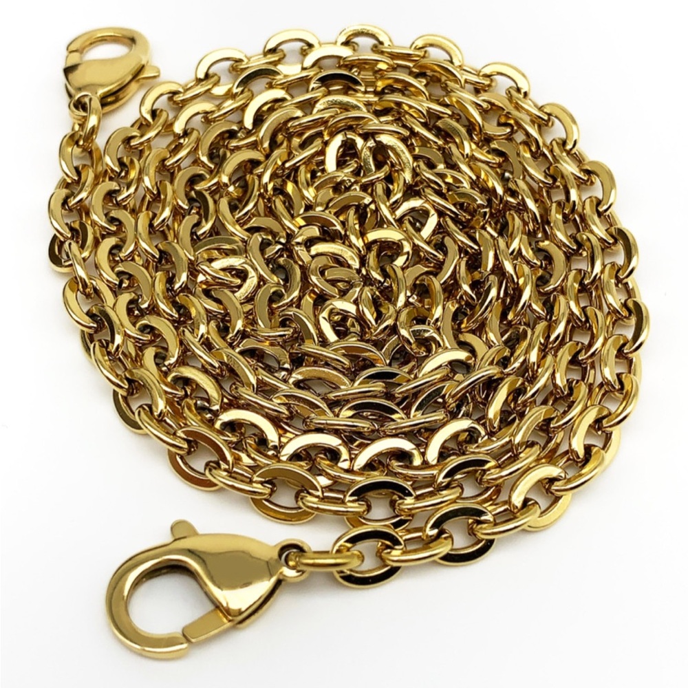 Lobster claw Gold chain.  Used as additional straps to any mini bag or clutch.